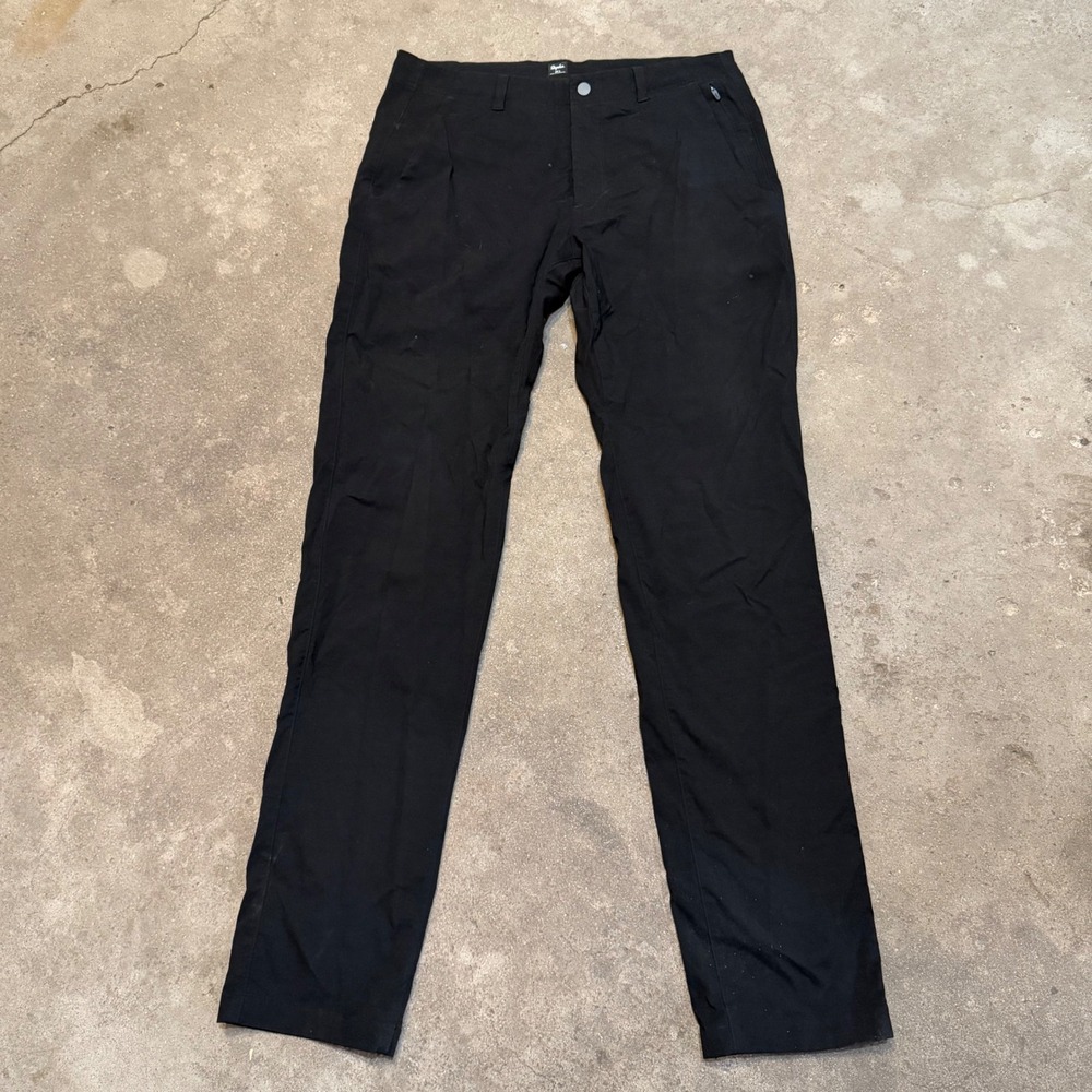 Rapha Tech Chino Pants Men 32L Black Cycling Commuter Trousers Stretch Active